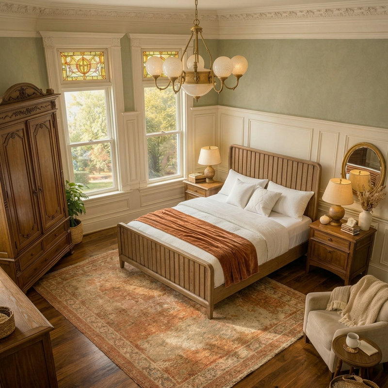 Open Panel Platform Bed with Channel Headboard and Footboard, Twin