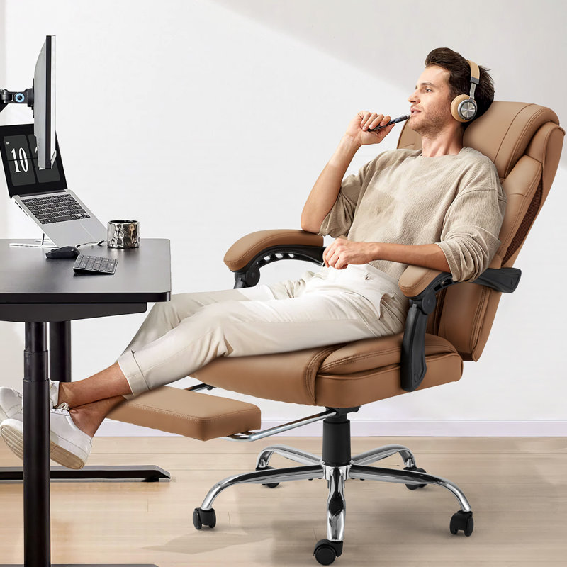 Fauteuil de direction Kacy-Leigh, Similicuir jaune