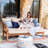 Leona 67.75" Wide Outdoor Teak Patio Daybed with Cushions-266706247