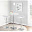 Table de bar contemporaine réglable en blanc