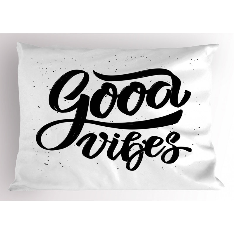 Taie décorative en microfibre noire / blanche Poyester, Lit simple