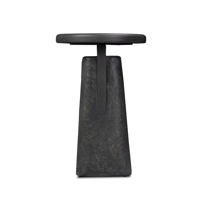 Daro Outdoor End Table-Charcoal Concrete