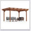Pergola extérieure en bois 12 x 10 pi, durable et résistante aux intempéries pour les plantes grimpantes, idéale pour le jardin et le patio