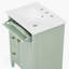 Meuble-lavabo de 24 pouces avec lavabo, armoire en bois massif et panneau de fibres à densité moyenne avec un tiroir rabattable, deux tiroirs standard et une tablette réglable, meuble-lavabo vert autoportant pour le rangement de la salle de bain-1125451611