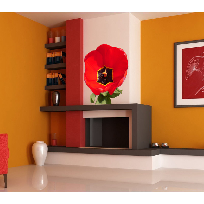 Poppy Plants & Flowers Wall Decal, 33" H x 33" W
