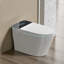 Toilette intelligente avec siège chauffant, affichage moderne, 4 modes de lavage, réglages de température multiples, chasse d'eau automatique, capteur et télécommande pour la salle de bain-117798720