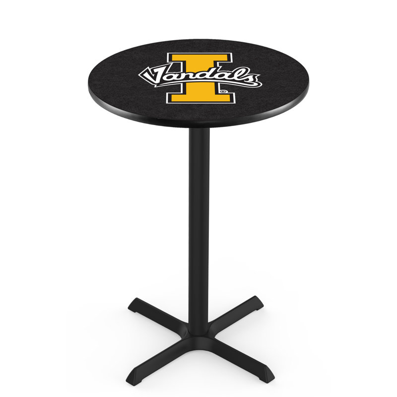 NCAA Round Metal Base Dining Table, University of Idaho