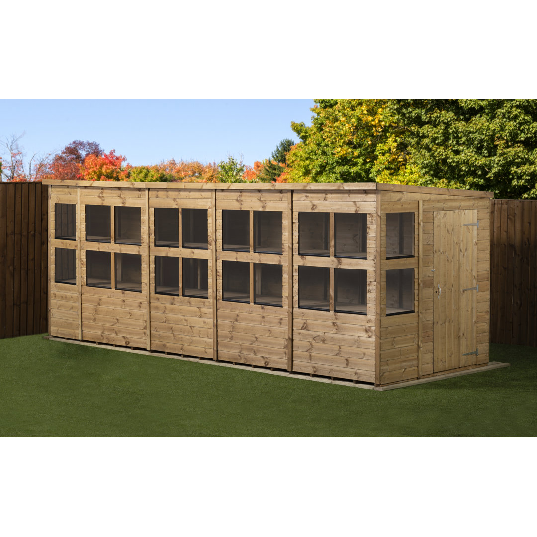 Empire Sheds - Pent Potting Shed - 18x6ft - Wooden Garden Shed - Brown - Image 4