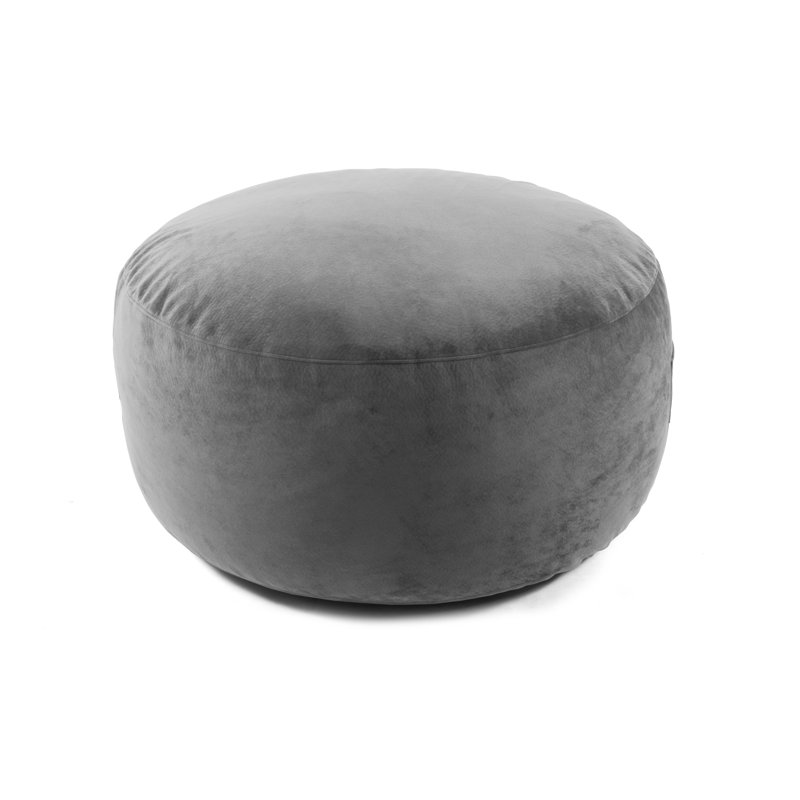 Housse pour fauteuil à billes rond en relief 22 po x 50 po Lounge & Co, Microsuède gris