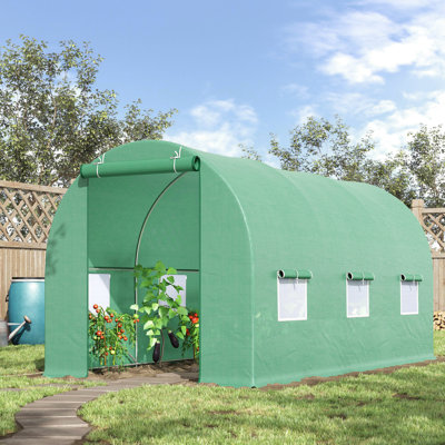 Serre de jardin sans rendez-vous 15 pi x 6 pi x 7 pi, avec tissu respirant, pour les plantes d'extérieur