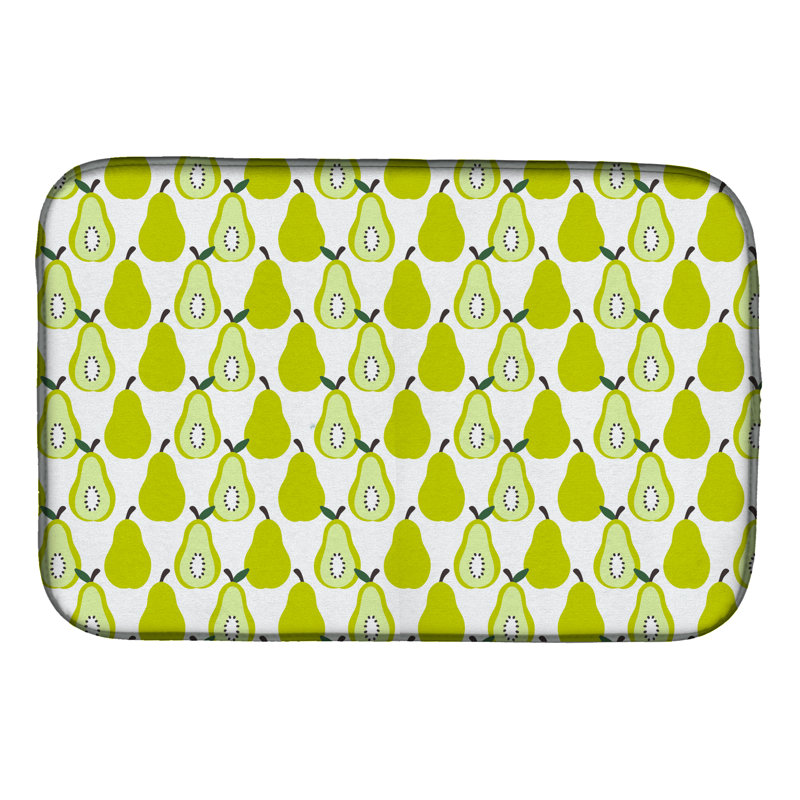 Tapis de séchage des poires, Vert / blanc