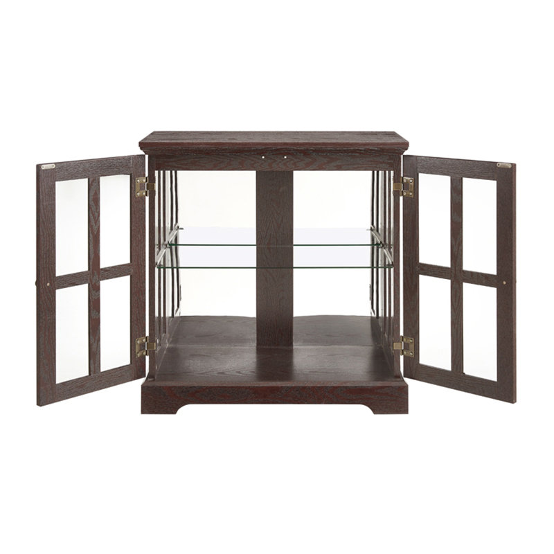 LED Curio Display Cabinet, Cherry