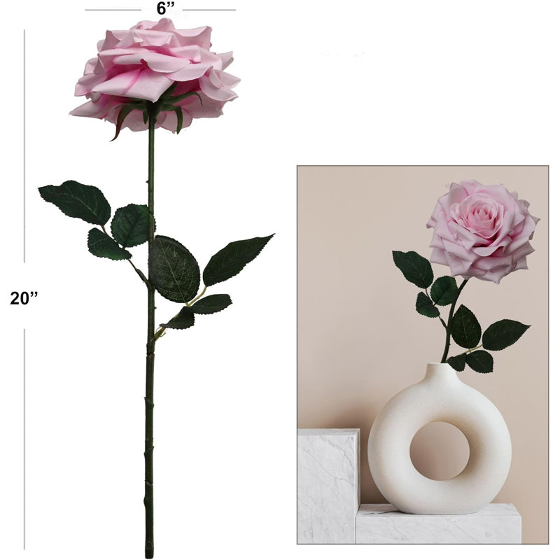 Tige de rose ouverte 20 po - paquet de 4