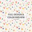 Ensemble de literie 3 pièces pour enfants - ensemble de housse de couette et coussin décoratif Playful Confetti Breeze-124207542