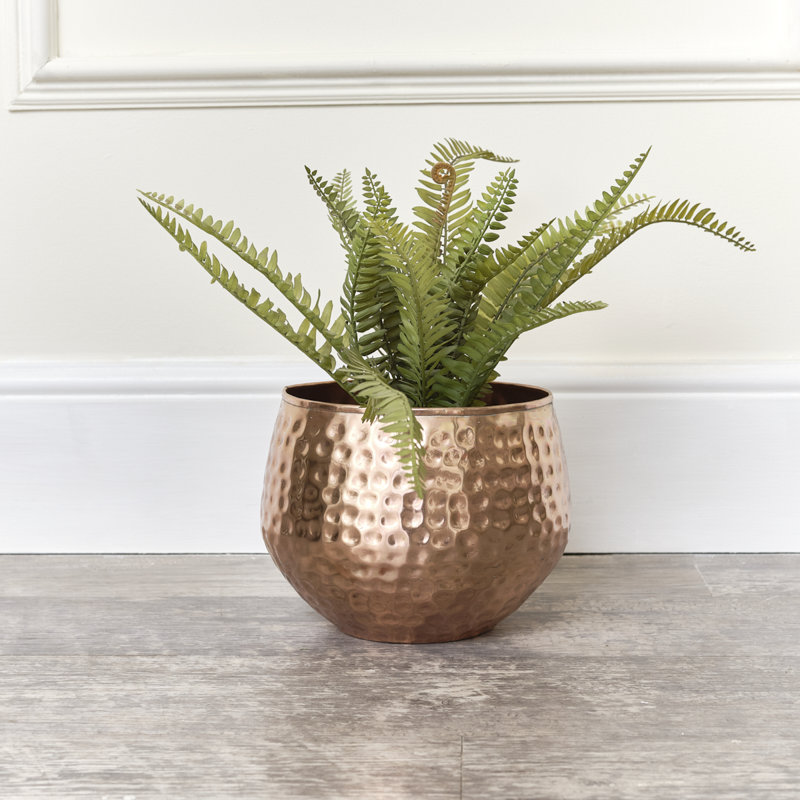 Sarana Planter, 25cm H x 21cm W x 21cm D, Copper