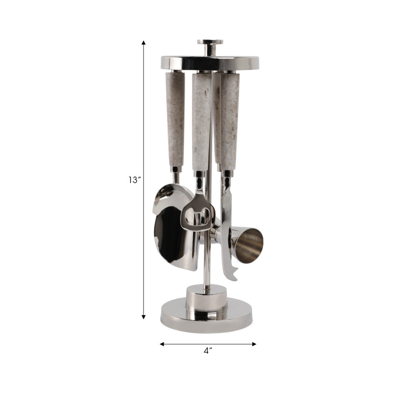 13" Guymon Bar Tool Set, Silver