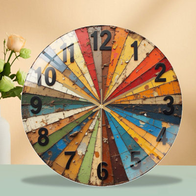 Horloge murale rustique en bois 12 po
