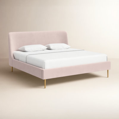 Venedy Linen Wingback Bed
