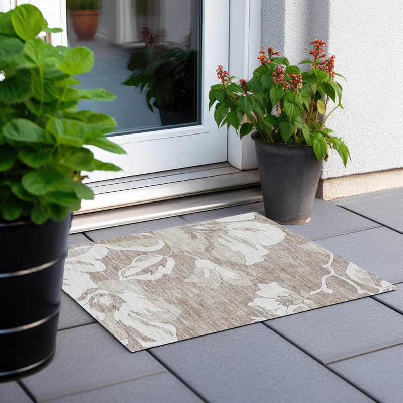  Tapis d'extérieur antidérapant Malchow, Rectangle 1 pi 8 po x 2 pi 6 po