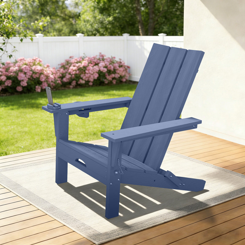 Outdoor Folding Adirondack Chair , Blue