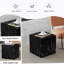 Table basse en MDF noir avec texture luxueuse, décor de salon parfait.