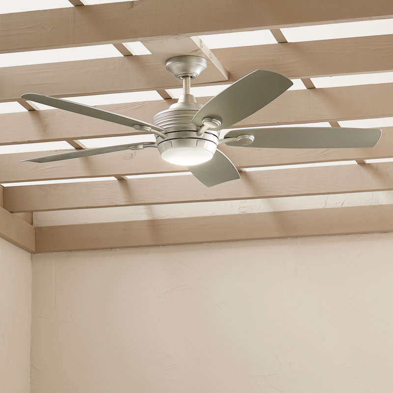 56'' Ceiling Fan with LED Lights, Brushed Nickel