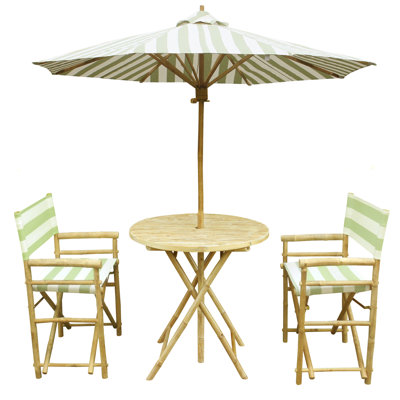 Ensemble repas 4 pièces avec parasol