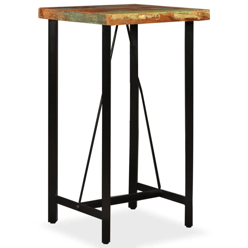 Jillian Solid Wood Top Metal Base Dining Table