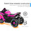 Moto 12V, moto électrique, à piles pour enfants de 3 à 4 ans, rose