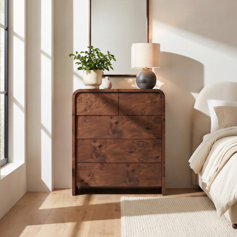 127 cm W Chest of 6 Drawers, 92.8cm H x 80cm W x 38cm D