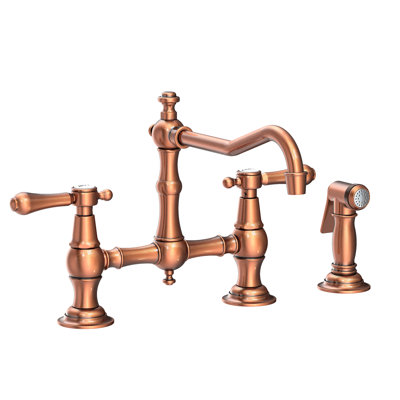 Chesterfield Kitchen Bridge Faucet with Side Spray