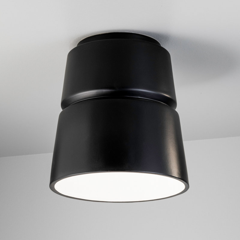 Logan Outdoor Flush Mount, Carbon Matte Black, LED (Integrated)