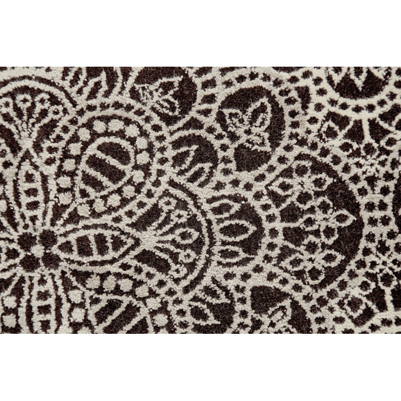 Tapis chocolat à motif géométrique Royalston, Rectangle 10 pi x 13 pi 2 po