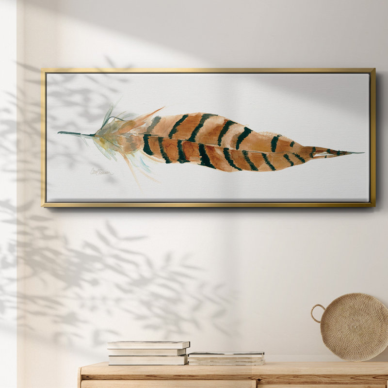 Tail Feather I- Framed Canvas