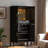 Modern Fluted Wine Cabinet With Glass Display, Stemware Rack, Drawer, Adjustable Shelves And Built-in Led Lighting-2025872200
