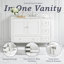 Meuble-lavabo simple Williamsburg (L) 48 po x l 21,3 po x H 34 po (base seulement), blanc-92719062