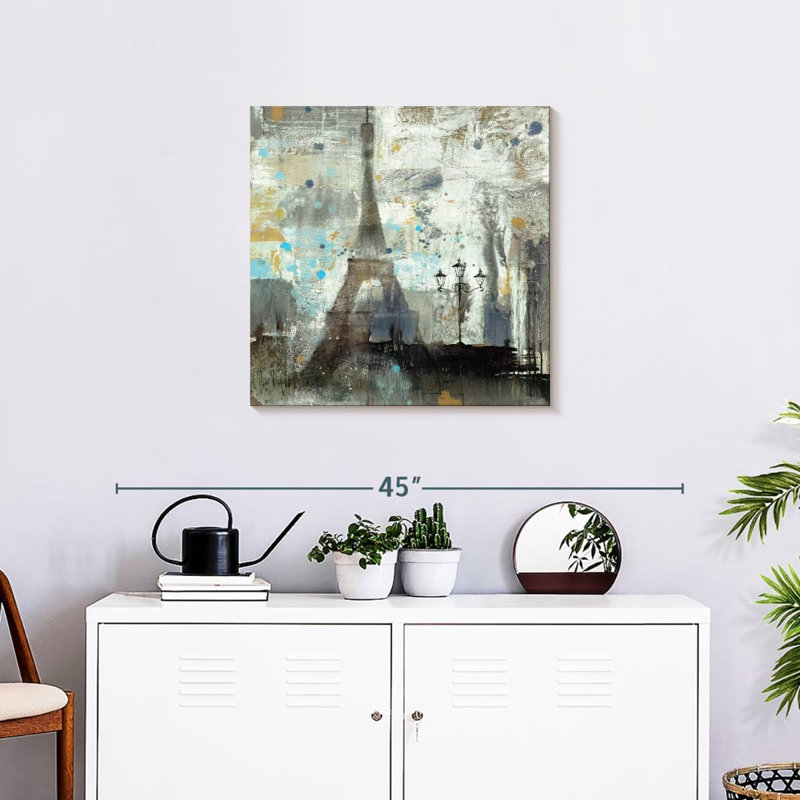 Nicci Eiffel Tower Neutral, 24" H x 24" W