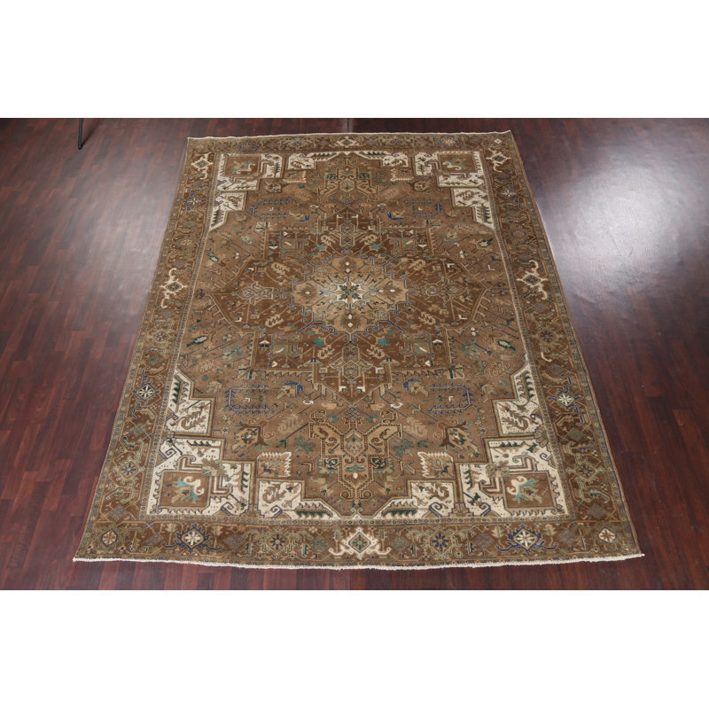 Tapis géométrique rétro 10 x 12