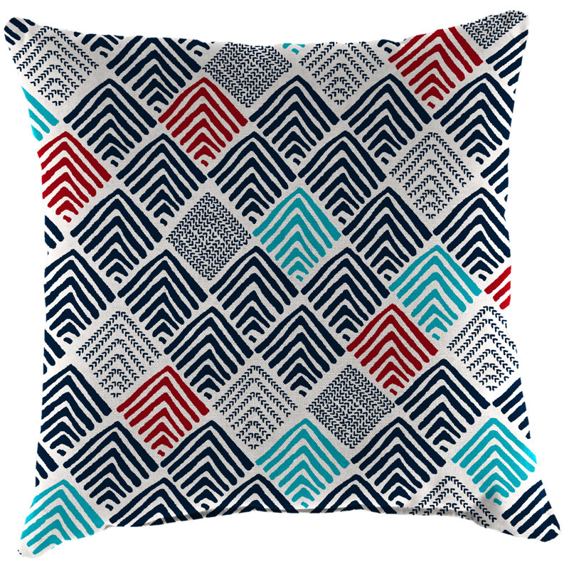 16" x 16" Outdoor Throw Pillow, Belk Nautical, Checkered