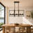 5-Light Open-Frame Linear Island Chandelier