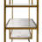 72"H x 40"W  Modern 5-Tier Display Shelf Unit with Marble-Look Surfaces and Open Storage