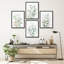 "Fleurs sauvages vertes, art floral moderne, impressions encadrées, affiches, petit art mural pour la salle de bain" - 4 pièces-101825689-101825686