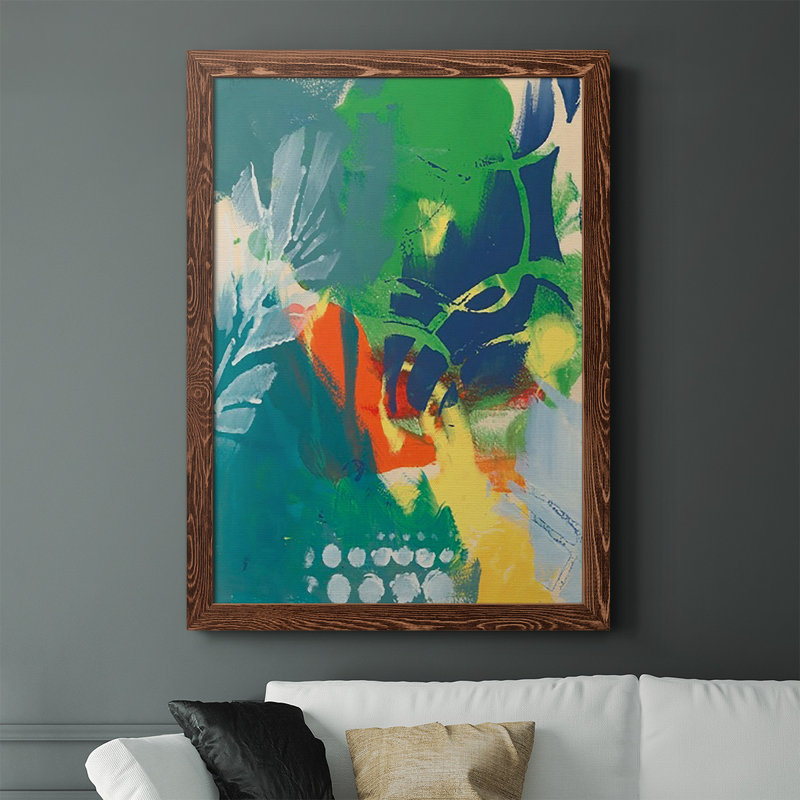 Impression sur toile, "Tropical graphiques II", H 37,5 po x l 27,5 po x P 1 po, Érable
