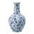Macy Accent Flower Vase, Traditional Floral Blue White Porcelain 24 Inch