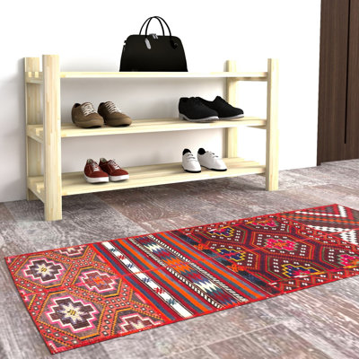 9 Pair Solid Wood Shoe Rack