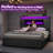 Sherell 57'' Farmhouse King Size Bed Frame with Non-Heating Fireplace&LED Light&4 Drawers,Black-2126861120-2126861123
