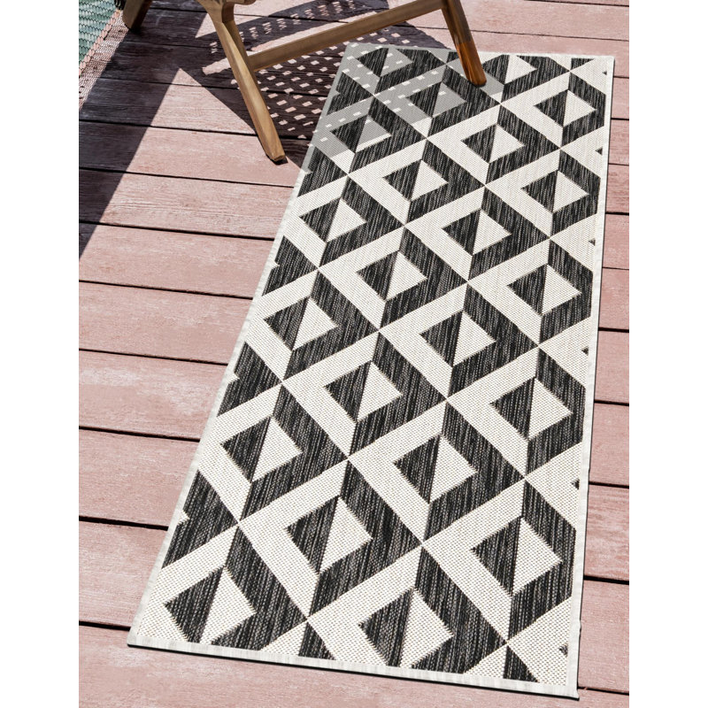 Tapis intérieur / extérieur Jill Zarin Napa, Tapis de couloir 2 pi x 8 pi