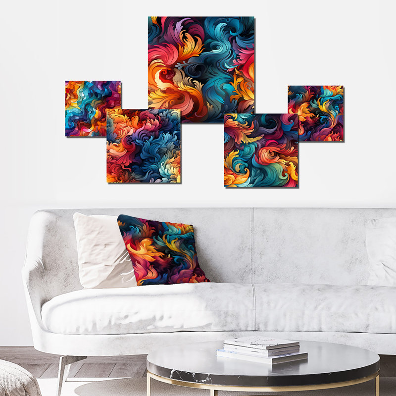 Cidalina - Ensemble d'art mural abstrait de 5