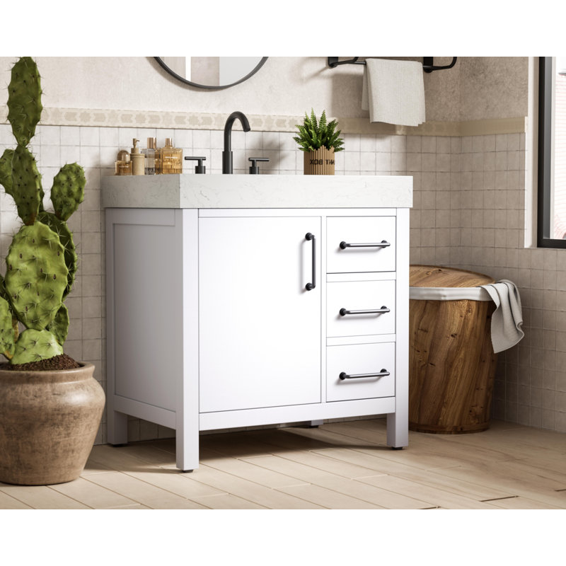 Meuble-lavabo simple 32 po_Traditional_VF60632, Blanc