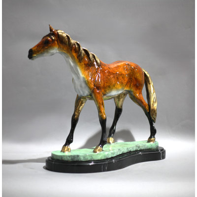 Horse on marble base